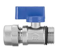 Poignée Bleue Eau Froide PEX 16mm x 1/2" Mâle BSP Vanne Darrêt Tuyau Compression