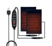 Poignée Chauffante Moto | 1,5m Chauffe-Mains USB, 3 Niveaux Chaleur | Protection Thermique 60°C Pour Guidon Vélo Motoneige Scooter Hiver Confortable Arrêt Automatique 1 Paire Noir