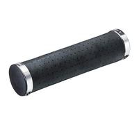 Ritchey Poignées de guidon Classic Locking – cuir synthétique noir – 130 mm – Argenté