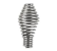 Poignée Conique Unilatérale en Acier Inoxydable pour Poêle à Ressort | Finition Polie, Forme Taille Tambour Élégante, Installation Facile, Tige Incluse, pour Chaudière à Granulés et Foyer