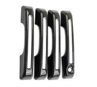 poignée Coque Compatible Avec Ford Pour Maverick 2022 2023 2024 2025 Garniture Décorative Autocollant De Poignée De Porte Latérale Chromé(Carbon Fiber)