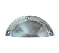 Poignée coquille BROS - nickelée - 94 x 29 mm - 7345