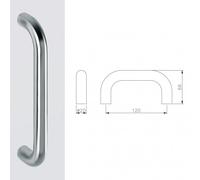 Poignée coudée pour porte battante - 20 mm - EA 120 mm - inox - STG 12 NORMBAU