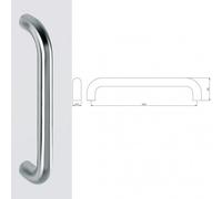 Poignée coudée pour porte battante - 32 mm - EA 400 mm - inox - STG 12 NORMBAU
