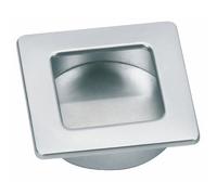 Poignée cuvette carrées à coller-nickelé brossé ESTAMP