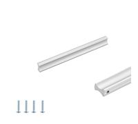 Poignée d’Armoire Argent, 2 PCS Poignee Cuisine en Alliage d'Aluminium | Finition en Anodisé, Couleur: Aluminium, Poignées de Tiroir Entraxe: 64 - 192 mm Poignee de Meuble de Placard 96mm/3.8in
