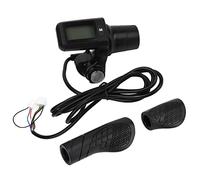 Poignée d'accélérateur à écran LCD pour vélos électriques en temps réel - Matériau ABS - Convient pour guidon de 22,5 mm - Accessoire de modification