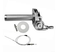 Poignée d'accélérateur de moto en alliage d'aluminium avec câble pour moto tout-terrain de 2,2 cm, véhicules électriques, noir, or, rouge, argent, options d'installation directe, kit de pièces de