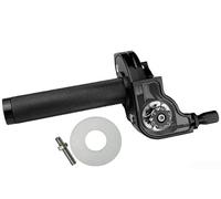 Poignée d'accélérateur de moto en alliage d'aluminium avec traitement d'oxydation pour plus de durabilité et contrôle de l'accélérateur fluide, compatible avec la plupart des guidons de 2,2 cm (noir)