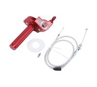 Poignée d'accélérateur de moto en alliage d'aluminium de 22 mm avec câble pour vélo de route, aide à l'équitation - Noir, doré, rouge (rouge)