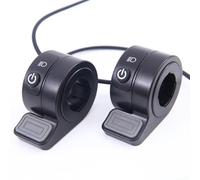 Poignée d'accélérateur de vélo électrique, 22,2 mm, matériau ABS avec interrupteur d'alimentation et sortie phare, tension de fonctionnement 5 V, compatible avec guidon de vélo électrique, pour les