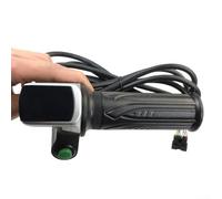 Poignée d'accélérateur de vélo électrique 36 V avec câblage à 6 fils et écran LCD intégré pour une surveillance et une manipulation précises de la vitesse