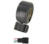 Poignée d'accélérateur de vélo électrique à 3 broches 2,8 mm Connecteur SM pour Bafang pour BBS01 pour moteur BBS02 Scooter électrique 22,2 mm Noir Câble de 1,8 m (SM 3 broches)