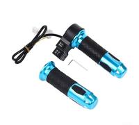 Poignée d'accélérateur de vélo électrique en plastique ABS imperméable, bandes de préhension surélevées pour un maintien sûr et design pour un meilleur contrôle de la vitesse (bleu)