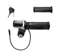 Poignée d'accélérateur de vélo, interface étanche à 6 broches, poignée d'accélérateur pour scooter électrique, touches de démarrage (avec clés)