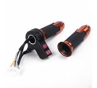 Poignée d'accélérateur en alliage d'aluminium pour vélo électrique avec contrôle de vitesse et fonction de marche arrière, guidon de 22 mm, câble de 60 cm, gris/orange-rouge