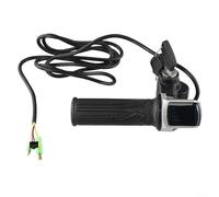 Poignée d'accélérateur pour scooter électrique 36 V/48 V/60 V avec verrouillage à clé et indicateur d'alimentation conçue pour motos et scooters en métal et plastique (60 V)