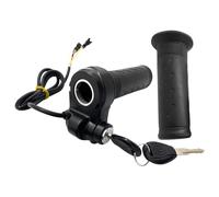 Poignée d'accélérateur pour vélos électriques | Poignée d'accélérateur rotative complète avec clé - Poignées de guidon antidérapantes avec clé pour scooter, Pit ATV, dirt bike, vélo