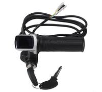 Poignée d'accélérateur réglable 36 V à 60 V pour trottinette électrique avec mécanisme de verrouillage t affichage de l'état de l'alimentation (48 V)