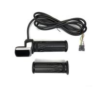 Poignée d'accélérateur torsadée 36 V pour scooter électrique, écran LCD, compteur de vitesse, poignée en caoutchouc avec poignée antidérapante (paire gauche + droite, noir)