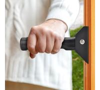 Poignée d'aide à la porte, barres d'appui de porte, poignée de porte pliante pour aide aux personnes âgées ou personnes qui ont besoin d'aide à la mobilité, facile à installer (noir)