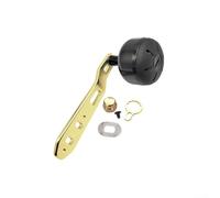 Poignée d'alimentation à bras à bascule unique étendue pour Daiwa Tatula pour moulinet Abu Garcia Baitcasting Construction en fibre de carbone avec kit d'installation complet Rouge (gauche doré)