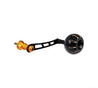 Poignée d'alimentation en métal à bras unique pour moulinet de 70 mm avec bouton rond de 35 mm pour Stradic Fuego pour daiwa Ballistic pour pêche au bar lt (38 mm doré)