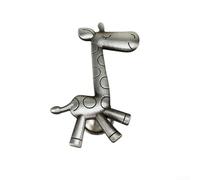 Poignée d'armoire en alliage de zinc en forme de girafe pour portes de meubles offrant une durabilité durable et un design adapté aux enfants (étain ancien)