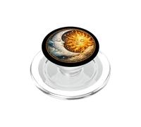 Poignée d'art Cosmique Mystique Yin Yang Soleil Céleste Lune PopSockets PopGrip pour MagSafe