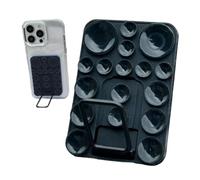 Poignée d'aspiration pour téléphone portable en silicone - Support à ventouse réglable - Forte adsorption - Support adhésif pour tableau de bord, bureaux, console centrale