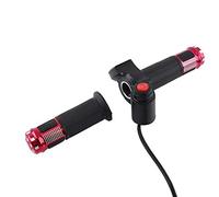 Poignée de 140 Glide, Elecc Motorcycle Hand Throttle, Électrique Scooter Vélo Twist Grip avec LED pour 12V-72V (Rouge)