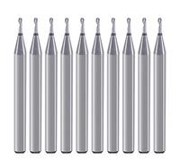 Poignée de 3.175mm, fraise à bout de tête de fraise hélicoïdale à rainure unique, diamètre de coupe de 1mm, longueur de coupe de 4mm, pour plastique acrylique PVC MDF