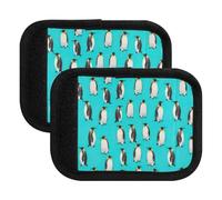 Poignée de bagage empereur pingouins turquoise vif pour sac de voyage, étiquettes d'identification de bagages, housses pour valises, Pingouins empereurs Turquoise vif, one sizex2