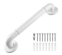 Poignée de Baignoire Barres d'appui Salle de Bain Avec Poignée Antidérapante et Cercles de Sécurité Lumineux Barre D'Appui WC Poignée Douche Antidérapante pour Âgées Handicapées Enceinte 40cm (Blanc)