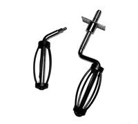 Poignée de barbecue adaptée pour TRAEGER et différentes marques de fours, conçue pour fumoirs et fosses extérieures, construction ergonomique en acier inoxydable et plastique (1 A + 1 B)