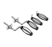 Poignée de barbecue en acier inoxydable avec filetage de 12 mm de diamètre pour TRAEGER et fours courants Convient pour fumoirs, fosses et poêles à bois (B)