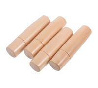 Poignée de Barbecue en Bois Verni, Lot de 4, 8mm | Finition Polie, Prise Sûre et Fixation Stable, pour Spatules à Crêpes et Tiges de Rôtissoire