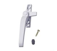 Poignée de battant de fenêtre avec serrure en alliage de zinc avec construction résistante à la rouille et couvercle décoratif avec vis (blanc gauche)