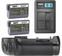 Poignée De Batterie Ax-D500 Pour Nikon D500 (Similaire Au Mb-D17) Avec Batterie 2X En-El15 Et Double Chargeur Usb (3-Tlg)[GOP6254803]