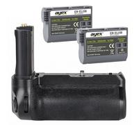 Poignée de batterie pour Nikon D80, D90 comme MB-D80 + 2 EN-EL3e Batteries