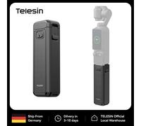Poignée de batterie TELESIN 5000mAh pour DJI Osmo Pocket 4 3, support de batterie étendu, permet de charger pendant la prise de vue, compacte pour les voyages et le vlogging, adaptateur 1/4.