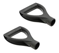 Poignée de bêche, pelleté D poignée de poignée de 3 cm de diamètre intérieur en Plastique bêche de fouille Outils de ratissage Noir 2pcs
