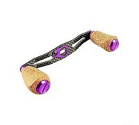 Poignée de bobine électrique à manivelle étendue en fibre de carbone | Pour une construction en carbone durable, résistante, élégante finition argentée ou noire, compatible avec les moulinets