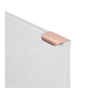 Poignée de Bord de Doigt, 2 Pièces Poignée Cachée Style Moderne Poignée de Tiroir, Alliage d'Aluminium Poignée Invisible Poignée de Garde-robe pour Armoire Quincaillerie Tiroir, 80mm-1200mm/ Or Rose