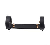 Poignée de cadre de vélo en cuir, sangle de transport réglable pour vélo de route, VTT, vélo pliable (noir)