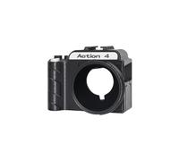 Poignée de Caméra et Filtre UV + Capuchon d'objectif+ Dragonne pour DJI Action5 Pro/4/3, Support de Vlog Street Grip Combo Support de poignée de caméra (Action 4 Noir)