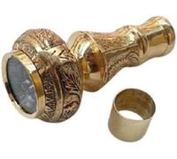 Poignée de canne décorative en laiton avec boussole, design antique
