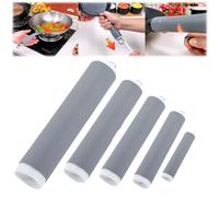 Poignée de casserole en silicone à isolation thermique, manchon de poignée de poêle en silicone, support de poignée de poêle chaude en silicone et support de maniques pour poêles, four