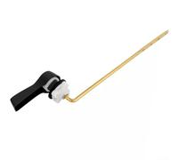 Poignée de chasse d'eau de rechange pour réservoir standard, construction en laiton et alliage de zinc, levier réglable à 3 trous, finition noire, compatible