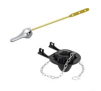 Poignée de chasse d'eau et clapet en alliage de zinc avec tige en cuivre pour un rinçage fluide et efficace, compatible avec la plupart des réservoirs de toilettes standard pour éviter les fuites et